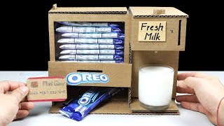 Wow Amazing DIY OREO and Fresh Milk Vending Machine [upl. by Hilleary]