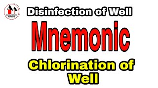 Mnemonic for Chlorination of Well  Disinfection of Well  Community Health Nursing Simplified [upl. by Reibaj]