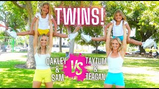 Twin Acro Challenge With the Rybka Twins amp Taytum amp Oakley [upl. by Medina81]