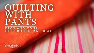 Quilting With Pants  Pros amp Cons For Thrifted Material [upl. by Nuj]