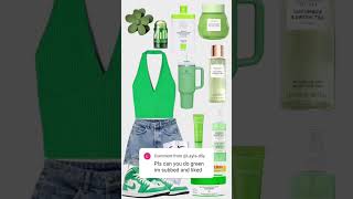 Green fit preppyoutfits makeup beauty skincare [upl. by Audry671]