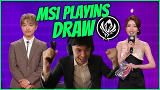 TIME FOR EUS REVENGE  CAEDREL REACTS TO MSI PLAYINS DRAW [upl. by Aserehtairam111]