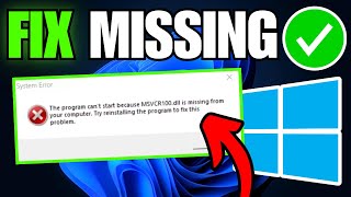 How To Fix Missing MSVCR100dll File on Windows 1011 [upl. by Boote606]