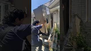 36 inch Samsung fridge video samsungappliances homedelivery shoulderdolly construction work ￼ [upl. by Alded344]