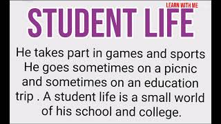 Essay on student life in english  student life essay in english [upl. by Garber730]