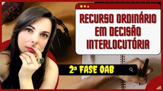 Cabe recurso ordinário de decisão interlocutória [upl. by Harle156]