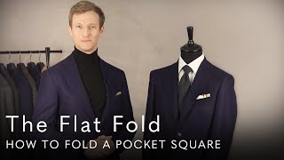 The Flat Fold  How To Fold A Pocket Square [upl. by Preciosa]