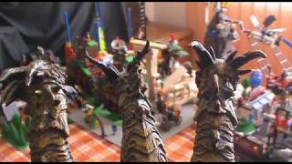 Toy Mecha Battle 5 Sentai Mechas VS Kaiser Ghidorah [upl. by Nylahs922]