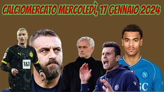 CALCIOMERCATO Mercoledì 17 gennaio 2024 [upl. by Silvan]