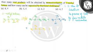 How many total products will be obtained by monochlorination of 2m [upl. by Anertac]