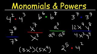 Multiplying and Dividing Monomials [upl. by Liagaba]