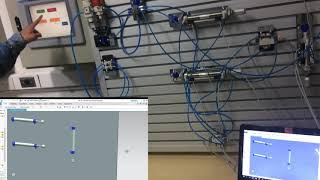 NX MCD with OPC server and PLC Connection  pneumatic actuators [upl. by Tessi813]