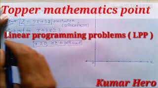 Linear programming class 12  NCERT exercise 121122 class 12 maths LPP  By KUMAR HERO [upl. by Halvaard799]