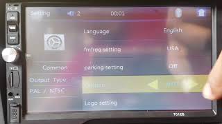 How to Set Video Output Type in Double din 7012B Head Unit [upl. by Nyad]