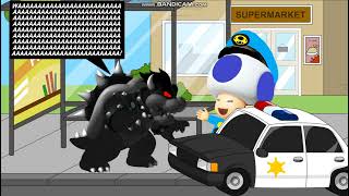 Dark Tornado Bowser Robs a Gas StationArrestedGrounded [upl. by Thane590]