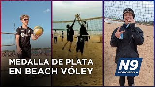 MEDALLA DE PLATA EN BEACH VÓLEY  NOTICIERO 9 [upl. by Reinert]