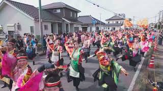 「CHIよREN北天魁」おみがわYOSAKOI2024 ふるさとまつり 市民センター前通り 2024 11 10（日）12：22～ [upl. by Hitt]