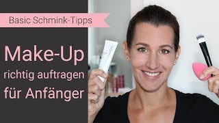 Make Up  Foundation richtig auftragen für Anfänger 👩 [upl. by Thier]