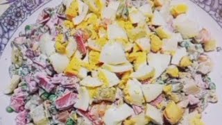 MAYONNAISE VEGETABLE SALAD HOW TO MAKE MAYONNAISE FRESH VEGETABLES SALAD RECIPE RUSSIAN SALAD [upl. by Htebzile]