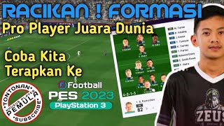 Formasi Pro Player juara dunia  Arsenal PES E FOOTBALL 23 PS3 [upl. by Ragouzis]