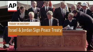 Israel and Jordan Sign Peace Treaty  1994  Today In History  26 Oct 17 [upl. by Aivatnuahs]