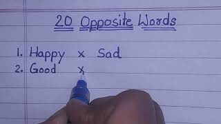 opposite words 20 opposite words opposite words in english opposite word opposite word [upl. by Jerrilee]