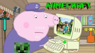 Grandpa Pig is Playing Minecraft  TRY NOT TO LAUGH [upl. by Aisined]