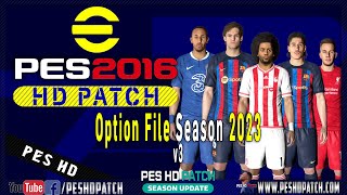 PES 2016 HD Patch 2022 Option File 2023 Transfers v3 [upl. by Felecia465]