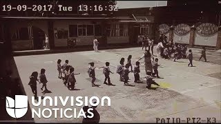 Nuevas imágenes muestran a niños siendo evacuados de una escuela durante el sismo en México [upl. by Natiha]