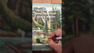 Glazing Technique in Acrylic Painting glazingtechnique landscapepainting morainelake [upl. by Ateiram677]