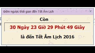 VBNET  Hướng dẫn code đồng hồ đếm ngược thời gian đến Tết Âm Lịch 2016  Bằng C [upl. by Searle70]