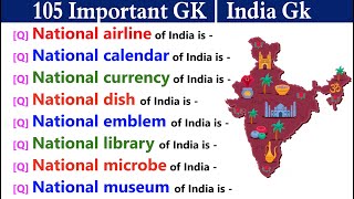 105 Important GK Questions and Answers  India Gk In English Questions Answers  General Knowledge [upl. by Ronalda]