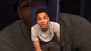 Dejounte Murray’s Interview For Hoopscoil  Brooklyn vs San Antonio [upl. by Adiraf]