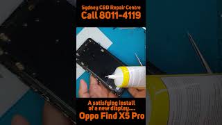 How a new display is installed into a phone OPPO FIND X5 PRO  Sydney CBD Repair Centre shorts [upl. by Anial]