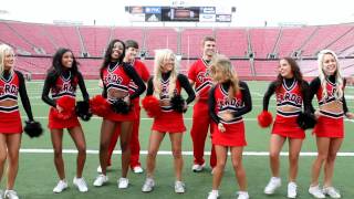 UofL Cheerleaders have a Glee Moment [upl. by Pigeon509]