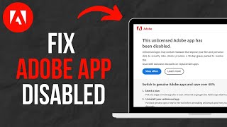 FIX This Unlicensed Adobe App Has Been Disabled 2024 [upl. by Annadroj630]