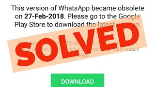 This Version Of WhatsApp Has Expired iPhone [upl. by Seiber]