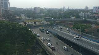 Domlur flyover from Diamond District Block D [upl. by Nomla]