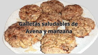 🍪 DELICIOSAS GALLETAS SALUDABLES DE AVENA Y MANZANA🍎 [upl. by Atiseret]