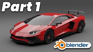 Part 1 Prep amp Front  Car Modeling Complete Beginner Guide  Blender 3D  Lamborghini Aventador [upl. by Pollerd152]