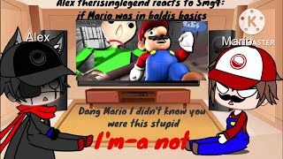 Alex therisinglegend reacts to SMG4If Mario was in Baldis Basics [upl. by Blim]