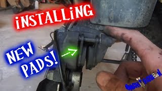 Replacing the rear brake pads 2013 BMW F800GS [upl. by Ally525]