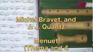 Michel Blavet and J J Quantz Menuet [upl. by Anival]