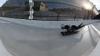 Headfirst and inches from the ice skeleton athletes fly [upl. by Ahsenot300]