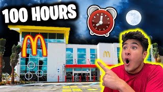 100 HOUR OVERNIGHT CHALLENGE in THE WORLDS BIGGEST MCDONALDS [upl. by Ieso152]