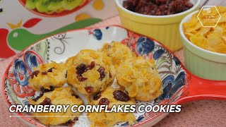 Bake Life Delicious Super Easy Cranberry Cornflake Cookies [upl. by Quintus]