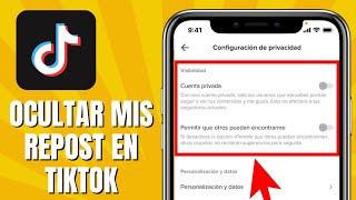 Cómo OCULTAR Mis REPOST En TIKTOK [upl. by Atalante]