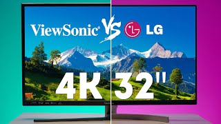 32 inch Monitor LG 32UN650W vs ViewSonic VX32114KMHD  Best 4K 32 Inch monitor under 500 [upl. by Aicenev]