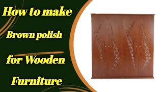 How to make Brown polish for Wooden Furniture  Furniture Color 00 is live [upl. by Darken]