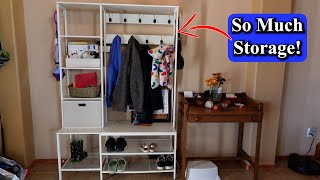 Entryway Coat and Shoe Rack Overview and Review  Aheaplus Hall Tree with Storage [upl. by Ventura]